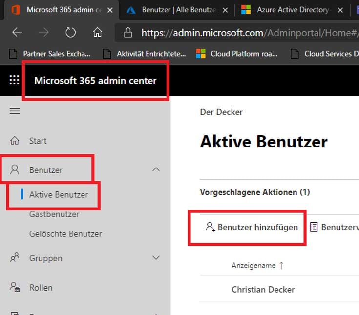 Das Microsoft 365 Admin Center