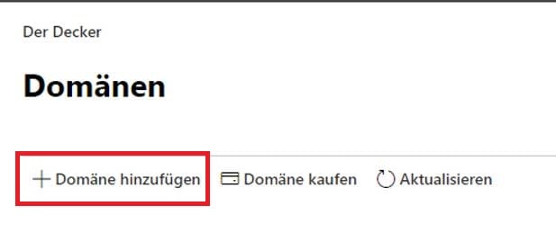 Domänen einrichten bei Microsoft Teams
