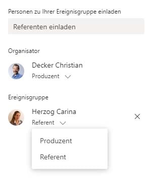 Referenten Einladen in MS Teams