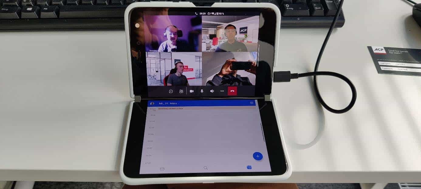 Arbeiten mit dem Microsoft Surface Duo