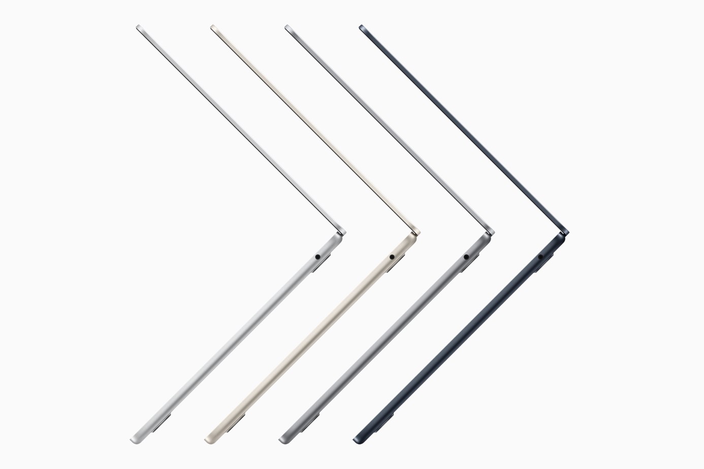 Das neue MacBook Air bekommt ein stylisches, dünnes Design, in Anlehnung an die MacBook Pro 14‘‘ & 16‘‘ Modelle
