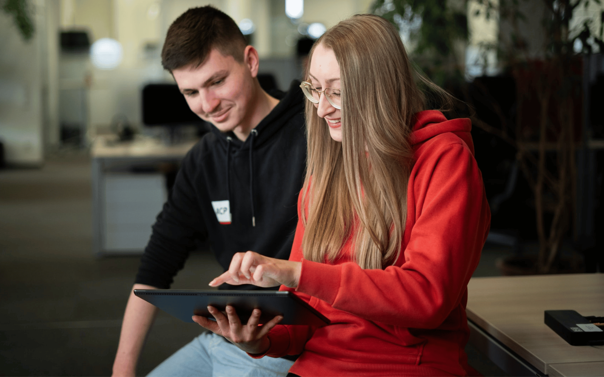 Ausbildung-Teamwork-Tablet