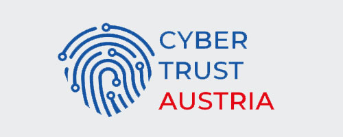 cyber-trust-austria-label mit grauem hintergrund