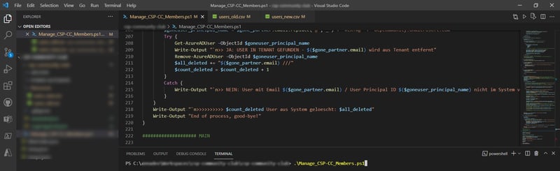 Ein PowerShell-Script in Visual Studio Code