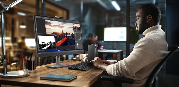 Der Thin Client verfügt über geringe lokale Ressourcen und nutzt hauptsächlich die Rechenleistung und den Speicher eines Servers. 