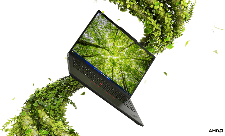Nachhaltiger Lenovo Laptop mit AMD Prozessor